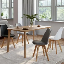 IDMarket Chaises scandinaves 4 couleurs : gris foncé, gris clair, noir et blanc* Collection Scandinave|Salle À Manger Complète