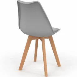 IDMarket Chaises scandinaves 4 couleurs : pastel rose, blanc, gris clair et bleu* Collection Scandinave|Salle À Manger Complète