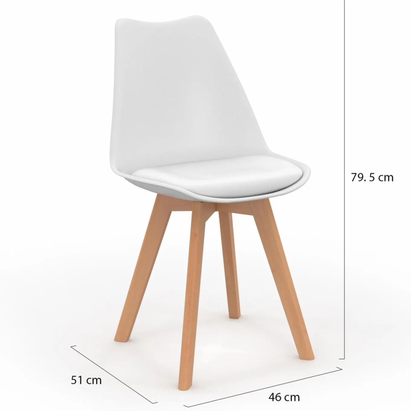 IDMarket Chaises scandinaves 4 couleurs : pastel rose, blanc, gris clair et bleu* Collection Scandinave|Salle À Manger Complète