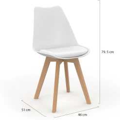 IDMarket Chaises scandinaves 4 couleurs : gris foncé, gris clair, blanc et jaune* Collection Scandinave|Salle À Manger Complète