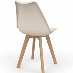 IDMarket Chaises scandinaves beige, blanc et marron velours patchworks mix color* Collection Scandinave|Tables Et Chaises