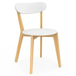 IDMarket Chaises scandinaves bicolores blanc et bois* Collection Scandinave|Tables Et Chaises