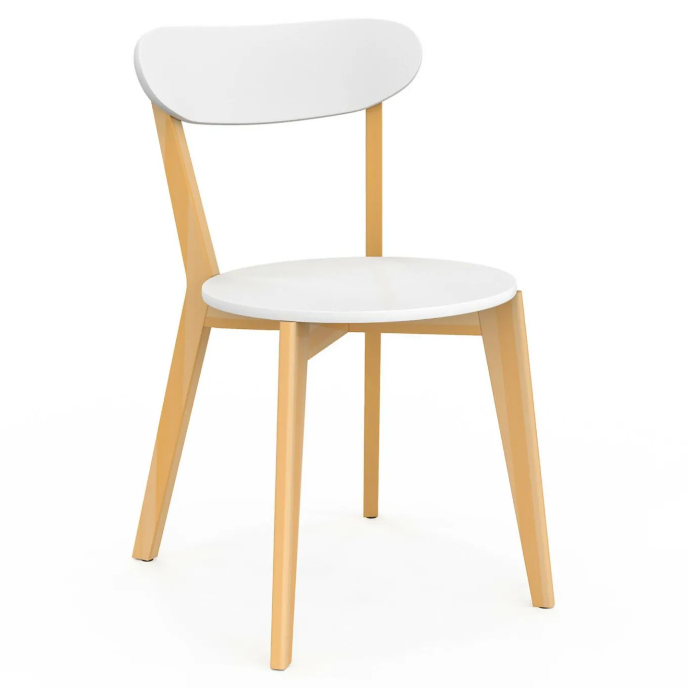 IDMarket Chaises scandinaves bicolores blanc et bois* Collection Scandinave|Tables Et Chaises