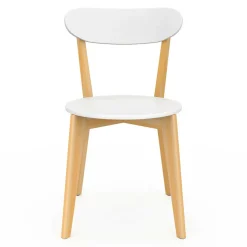 IDMarket Chaises scandinaves bicolores blanc et bois* Collection Scandinave|Tables Et Chaises