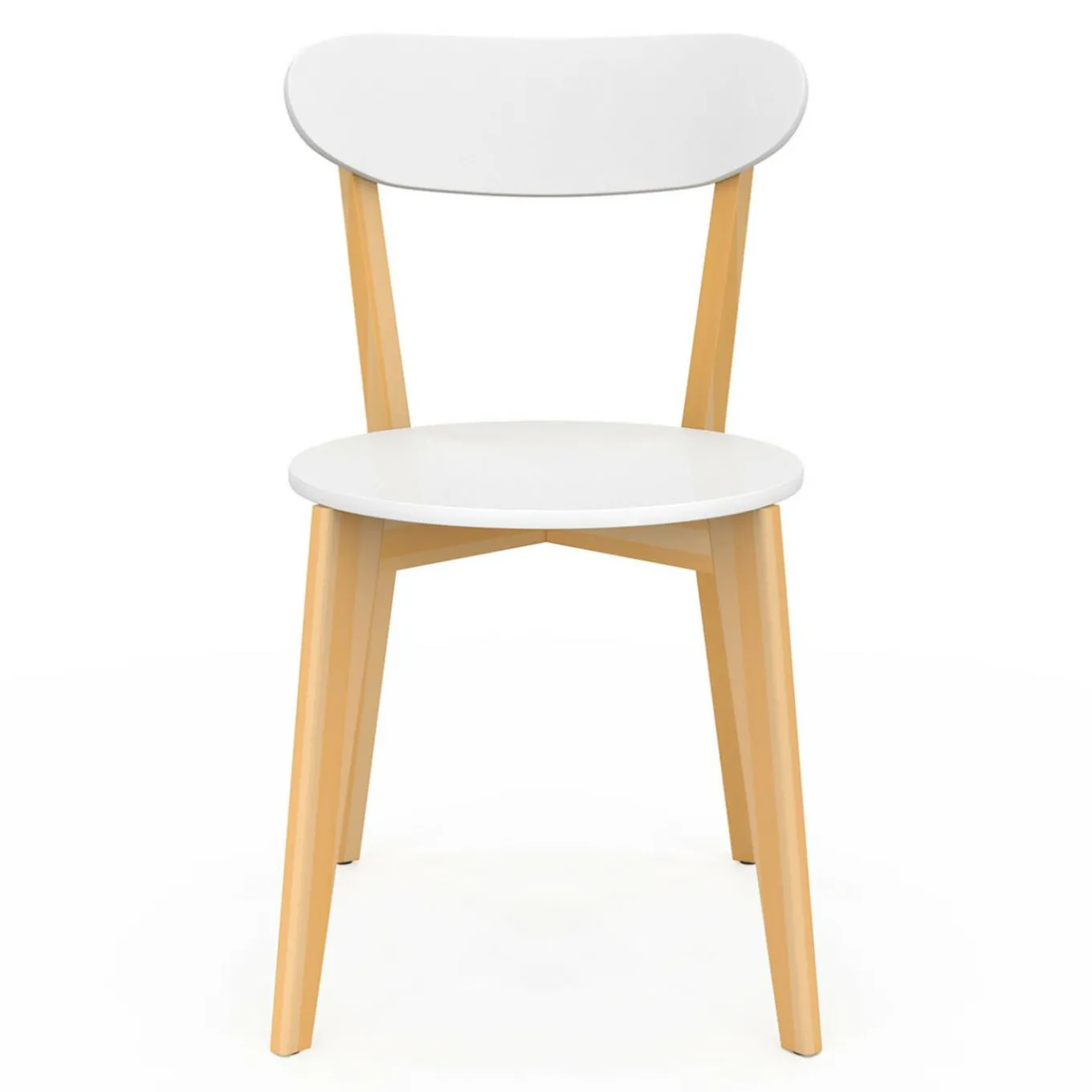 IDMarket Chaises scandinaves bicolores blanc et bois* Collection Scandinave|Tables Et Chaises