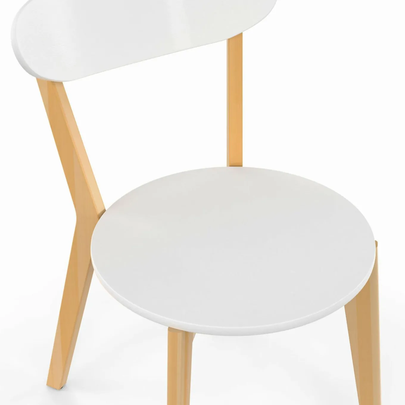 IDMarket Chaises scandinaves bicolores blanc et bois* Collection Scandinave|Tables Et Chaises