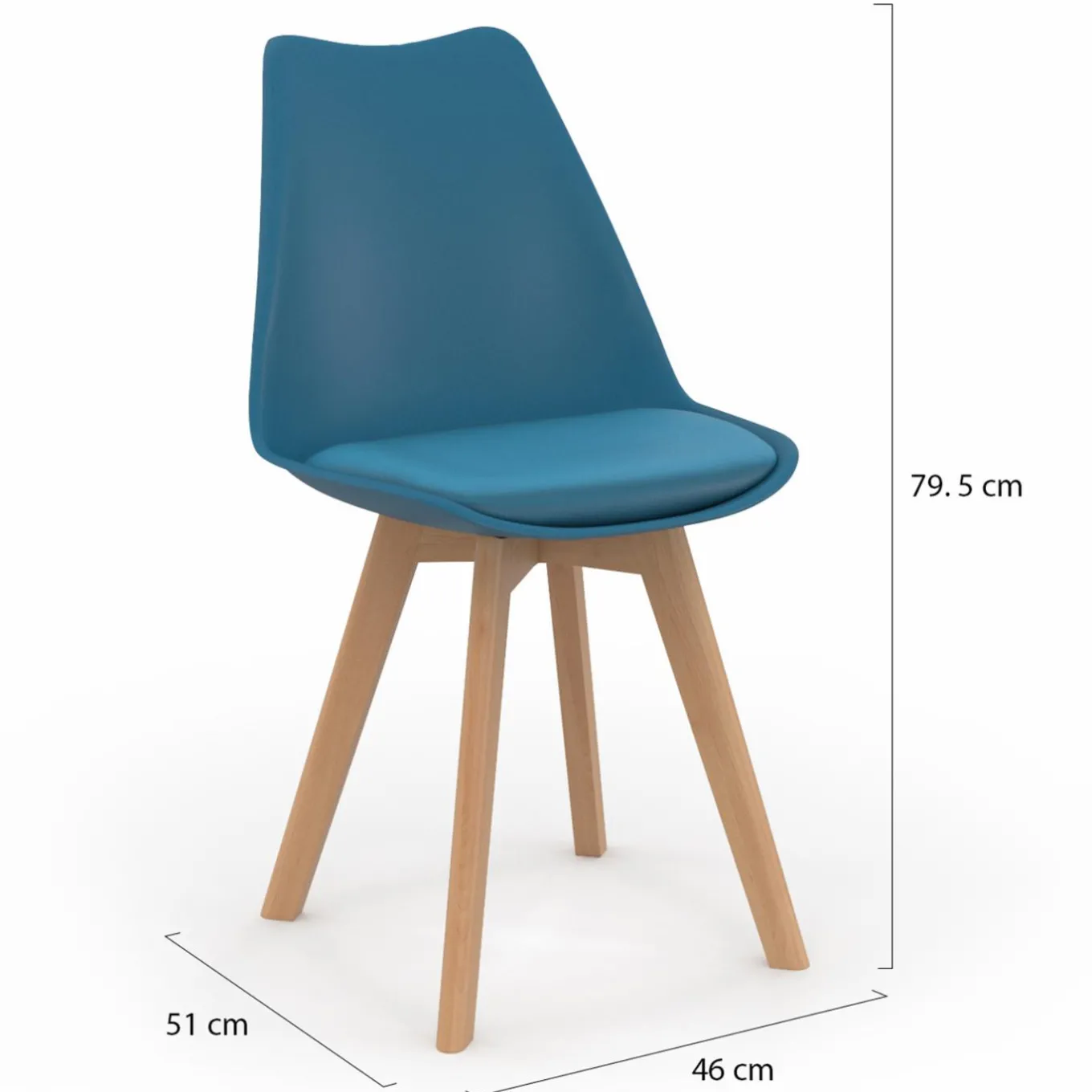 IDMarket Chaises scandinaves bleu canard* Collection Scandinave|Salle À Manger Complète