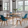 IDMarket Chaises scandinaves bleu canard et blanc* Collection Scandinave|Chaises