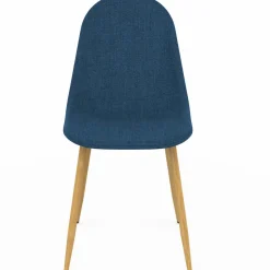 IDMarket Chaises scandinaves en tissu bleu canard pour salle à manger* Collection Scandinave|Chaises
