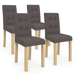 IDMarket Chaises scandinaves gris foncé* Salle À Manger Complète|Chaises