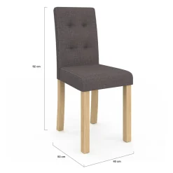 IDMarket Chaises scandinaves gris foncé* Salle À Manger Complète|Chaises