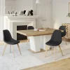 IDMarket Chaises scandinaves grises pieds en bois* Collection Scandinave|Salle À Manger Complète