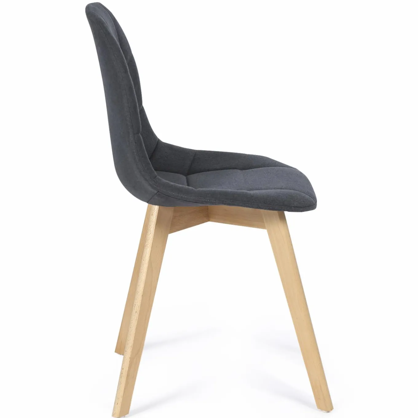 IDMarket Chaises scandinaves grises pieds en bois* Collection Scandinave|Salle À Manger Complète