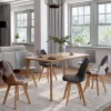 IDMarket Chaises scandinaves mix color : gris foncé, gris clair, patchworks marron* Collection Scandinave|Salle À Manger Complète