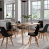 IDMarket Chaises scandinaves noires avec coussin* Collection Scandinave|Salle À Manger Complète