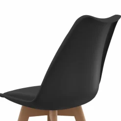 IDMarket Chaises scandinaves noires avec coussin* Collection Scandinave|Salle À Manger Complète