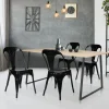 IDMarket Chaises style industriel noir mat* Collection Métal|Collection Industrielle