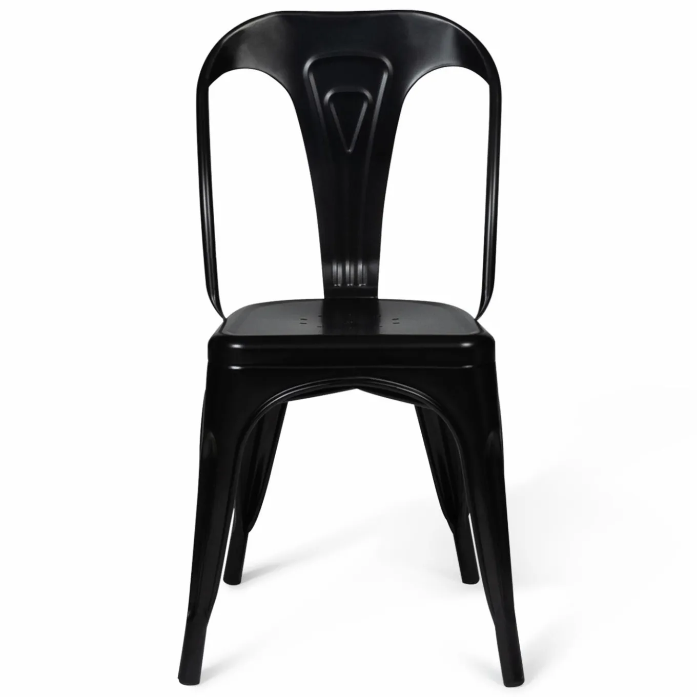 IDMarket Chaises style industriel noir mat* Collection Métal|Collection Industrielle