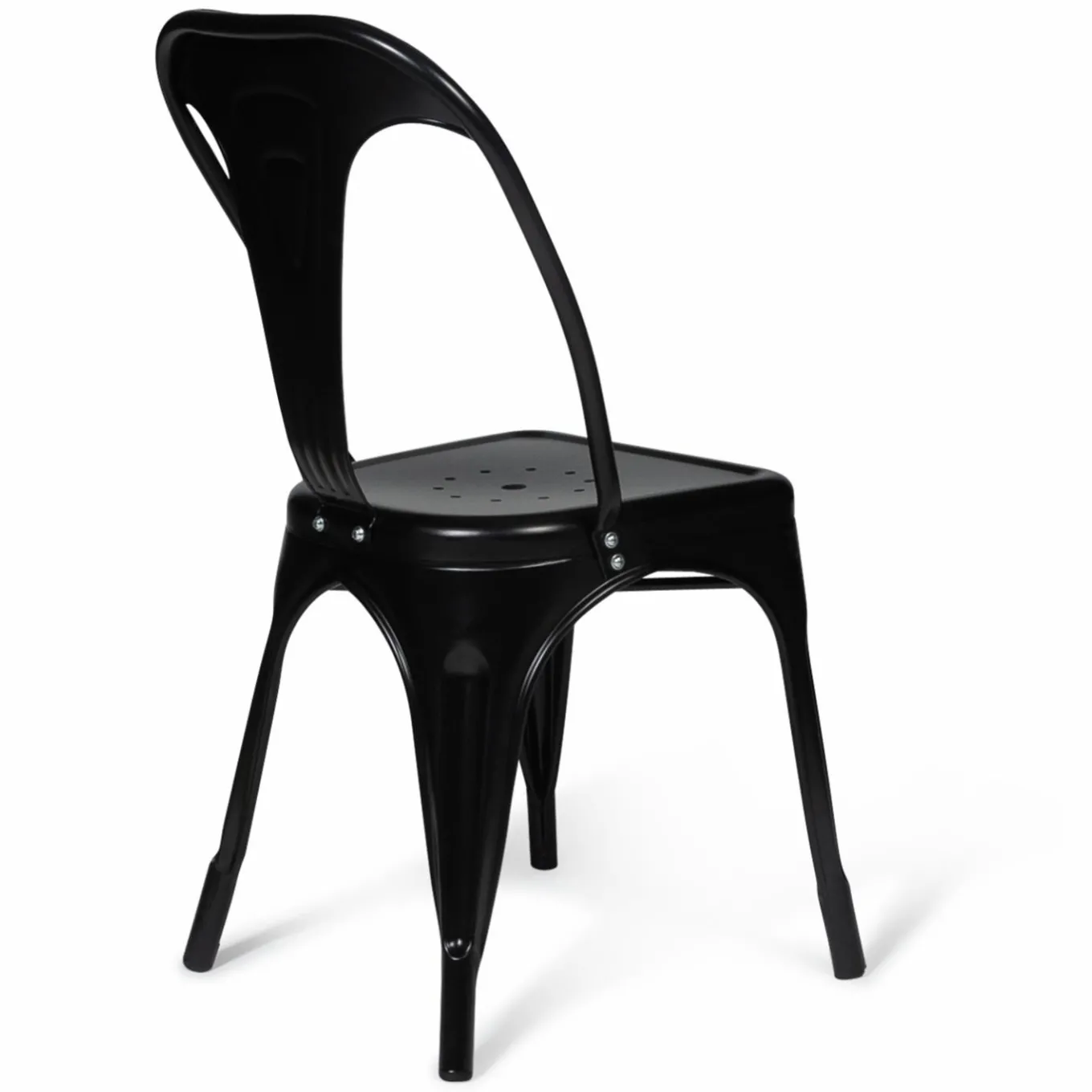 IDMarket Chaises style industriel noir mat* Collection Métal|Collection Industrielle