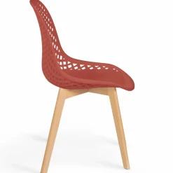 IDMarket Chaises terracotta et beige* Collection Scandinave|Chaises