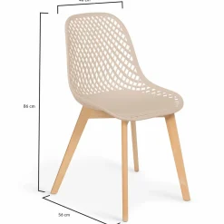 IDMarket Chaises terracotta et beige* Collection Scandinave|Chaises