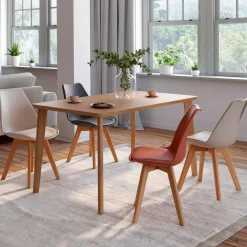IDMarket Chaises terracotta, gris, beige style scandinave* Collection Scandinave|Tables Et Chaises