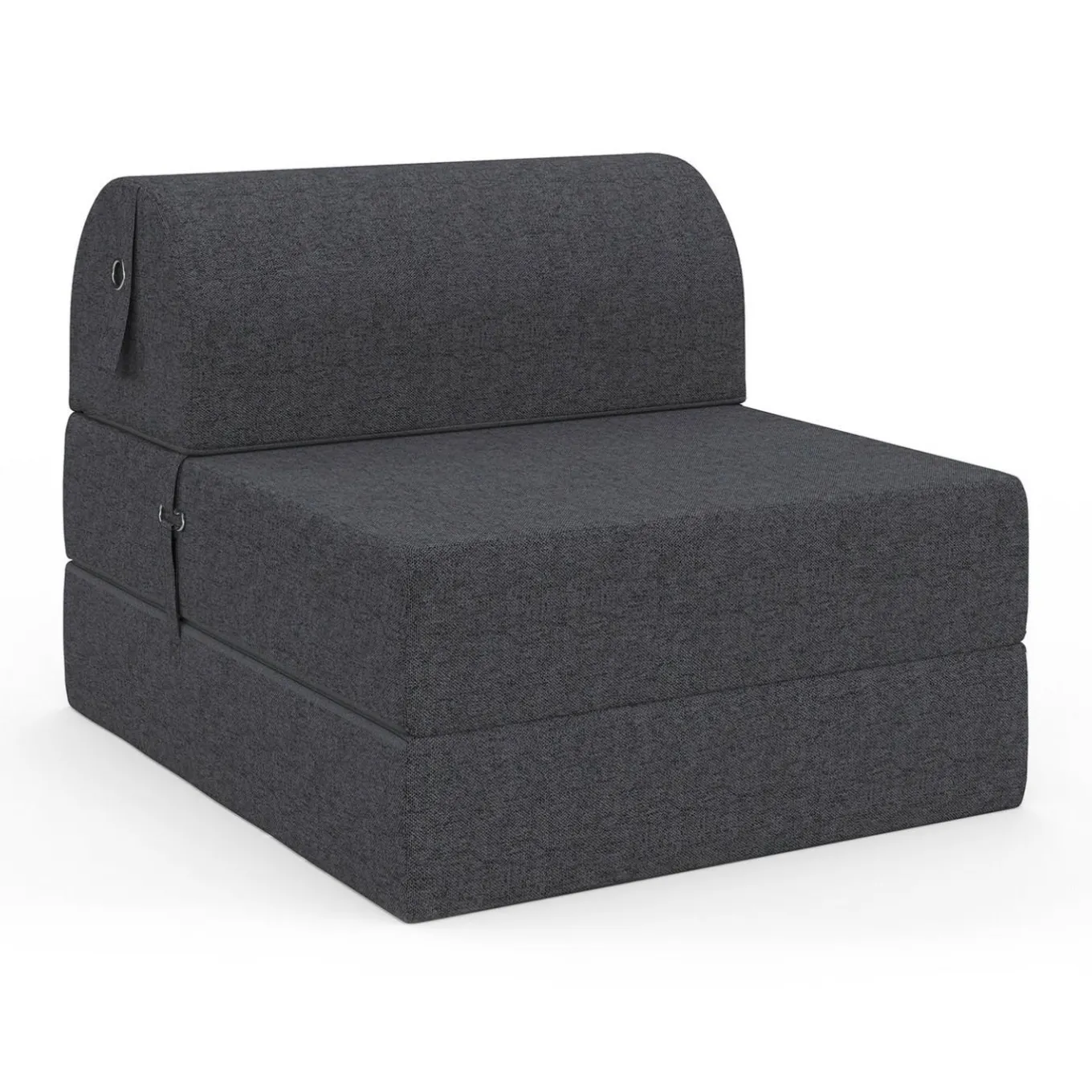 IDMarket Chauffeuse convertible 1 place en tissu gris anthracite* Fauteuils
