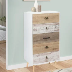 IDMarket Chiffonnier scandinave 5 tiroirs* Meubles Tiroirs|Collection Scandinave