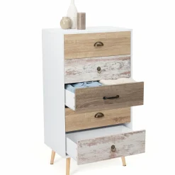 IDMarket Chiffonnier scandinave 5 tiroirs* Meubles Tiroirs|Collection Scandinave