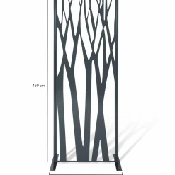 IDMarket Claustra extérieur métal gris design 150 x 50 cm* Panneaux Occultants