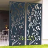 IDMarket Claustra extérieur métal gris motif floral* Panneaux Occultants