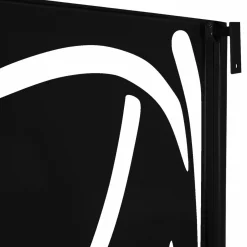 IDMarket Claustra extérieur métal noir mat motif floral* Panneaux Occultants