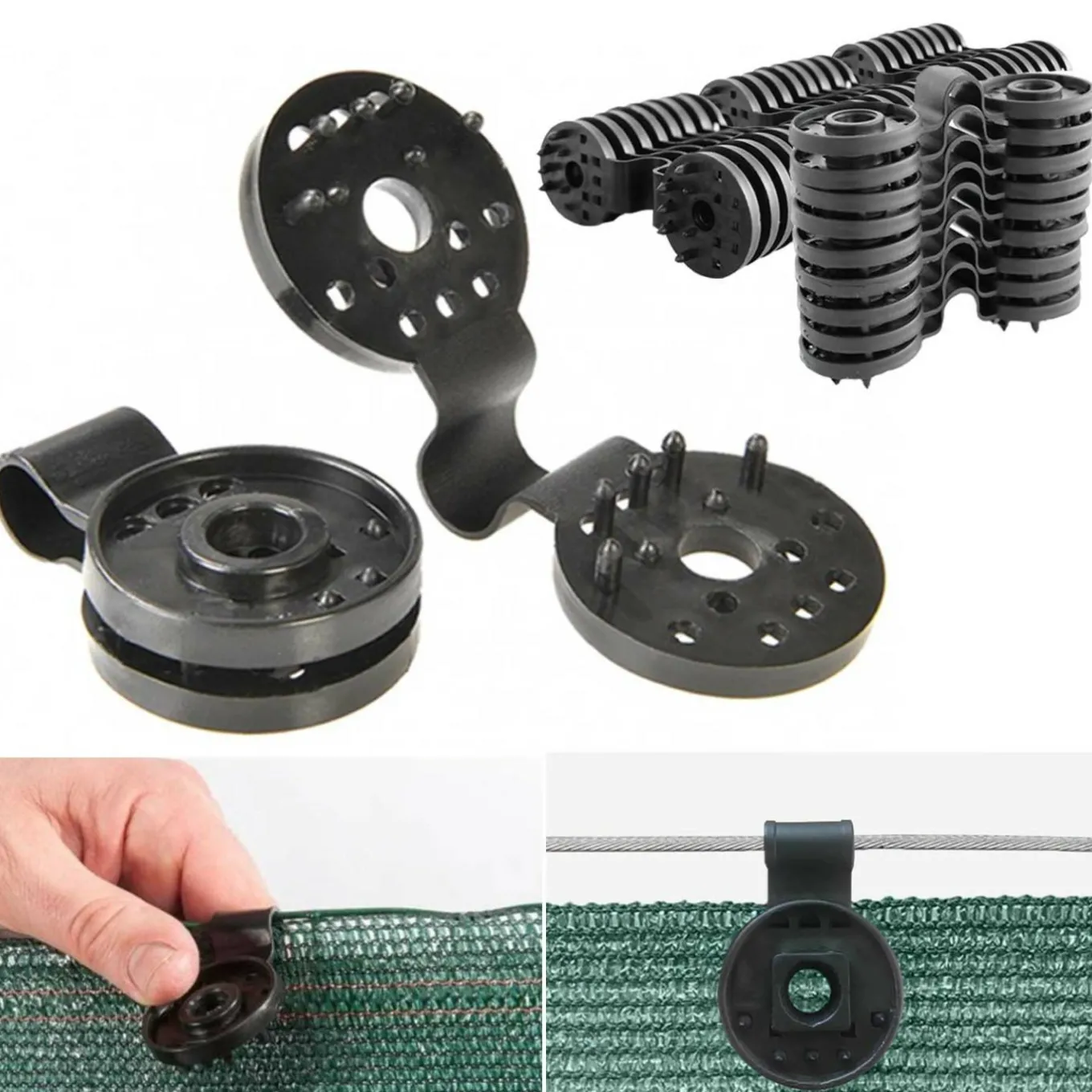 IDMarket Clips et attaches brise vue x20 pcs* Brise-Vues