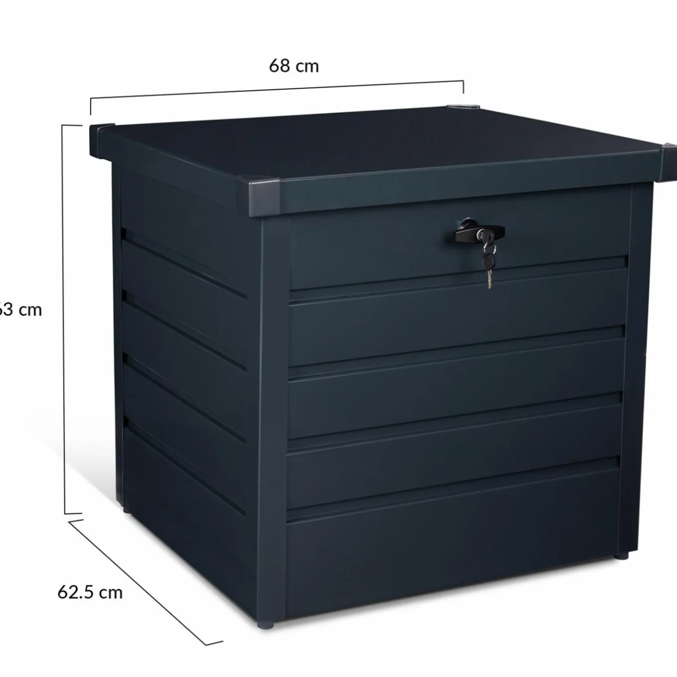 IDMarket Coffre de jardin verrouillable en métal gris anthracite 200 L* Coffre De Jardin|Abris De Jardin