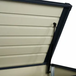 IDMarket Coffre de jardin verrouillable en métal gris anthracite 200 L* Coffre De Jardin|Abris De Jardin