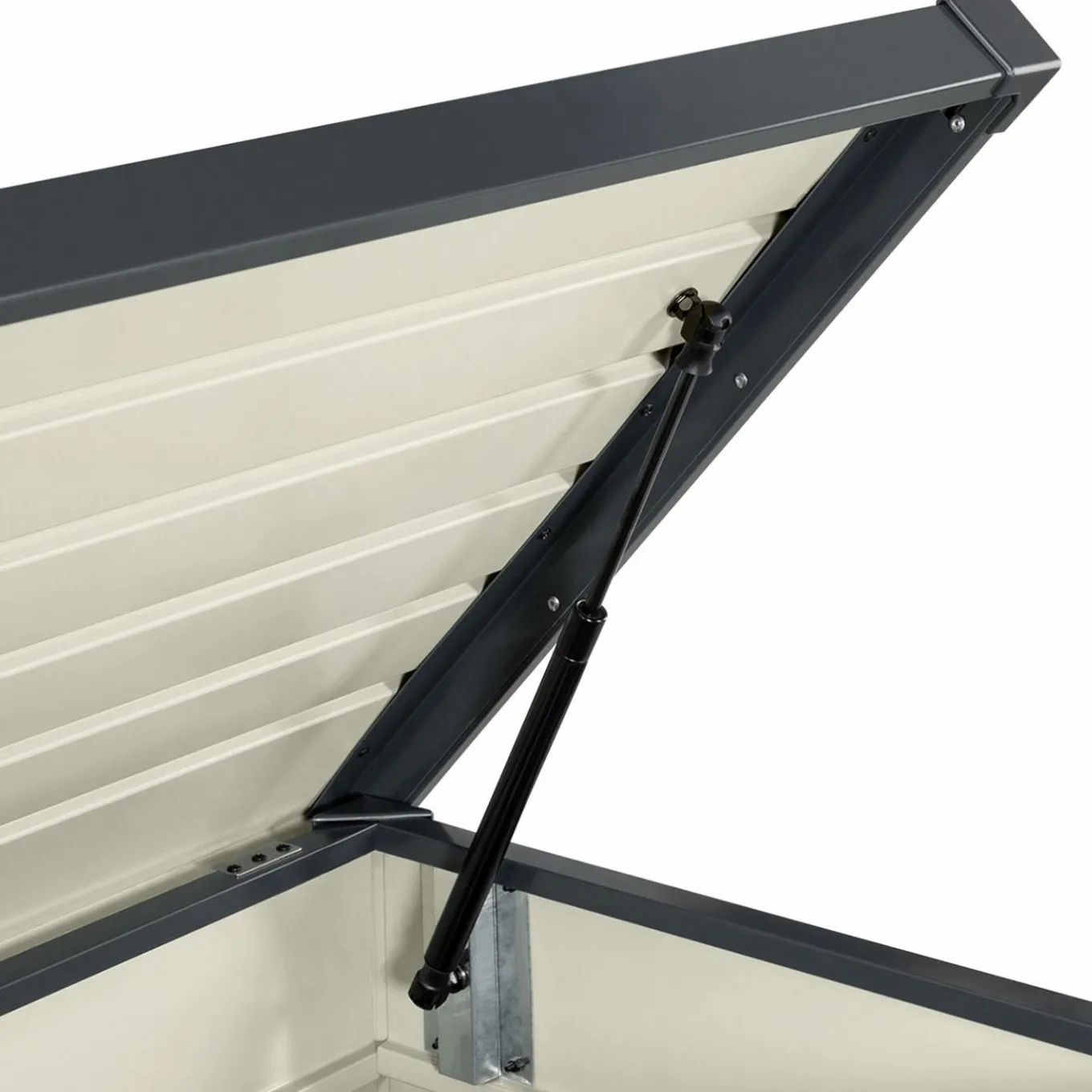 IDMarket Coffre de jardin verrouillable en métal gris anthracite 600 L* Coffre De Jardin|Abris De Jardin