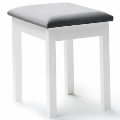 IDMarket Coiffeuse blanche avec miroir et tabouret* Collection Design|Collection Agencement Magasin
