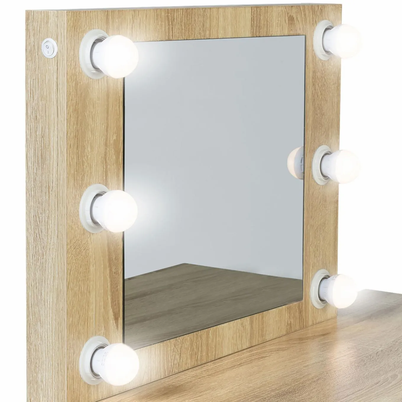 IDMarket Coiffeuse industrielle avec éclairage* Collection Agencement Magasin|Chambre Complète Adulte