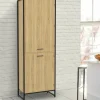 IDMarket Colonne cuisine industrielle 2 portes* Collection Industrielle|Buffets De Cuisine