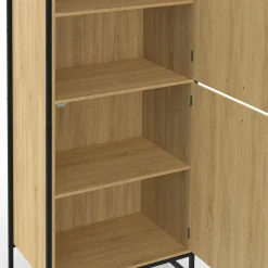 IDMarket Colonne cuisine industrielle 2 portes* Collection Industrielle|Buffets De Cuisine