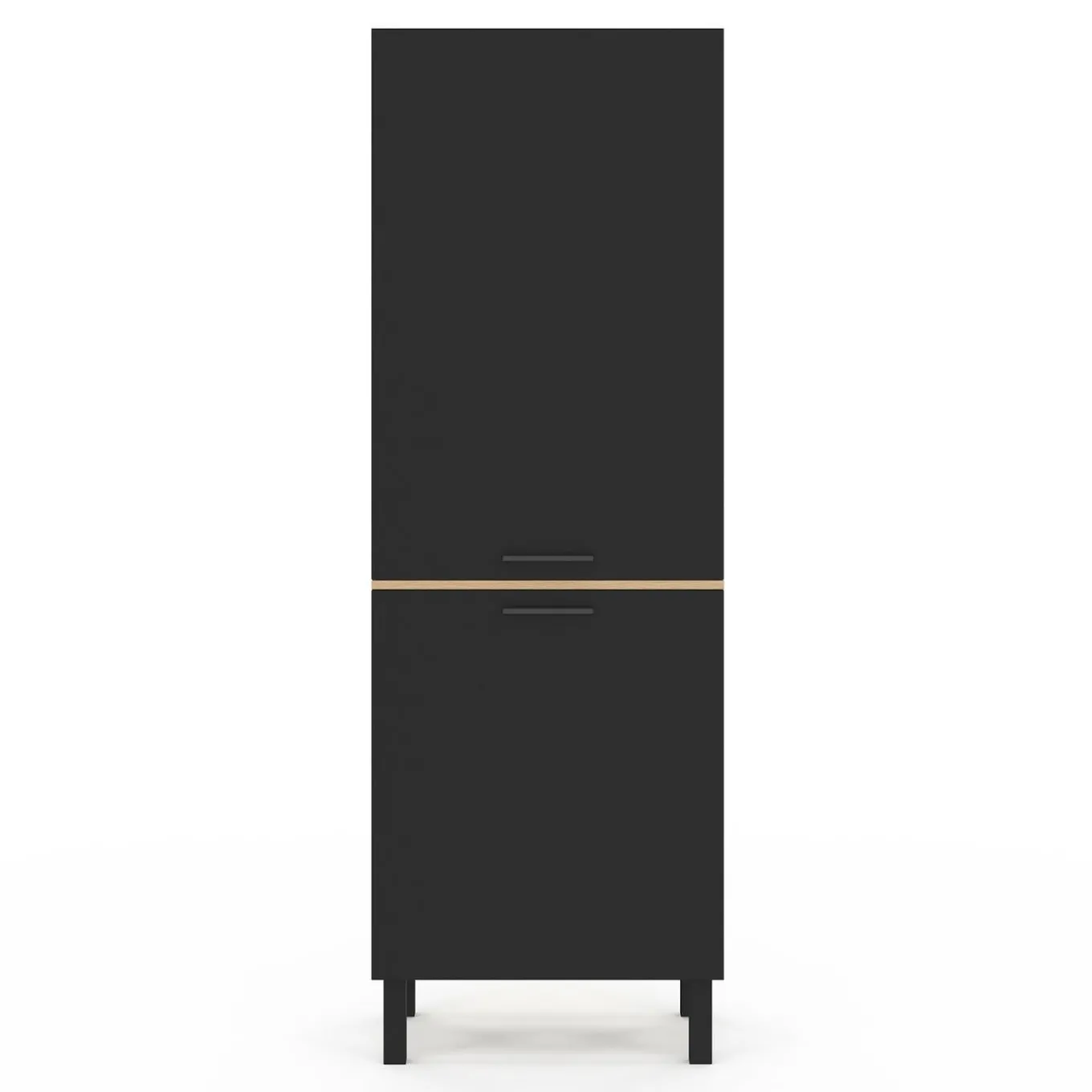 IDMarket Colonne de cuisine hêtre et noir* Collection Contemporaine|Buffets De Cuisine