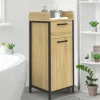 IDMarket Colonne de rangement d'appoint salle de bain design industriel 1 tiroir 1 placard* Meubles Salle De Bain|Collection Industrielle