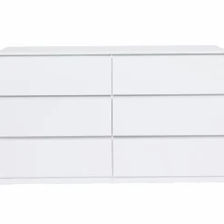 IDMarket Commode 6 tiroirs 140 cm bois blanc* Meubles Tiroirs|Meubles Bas