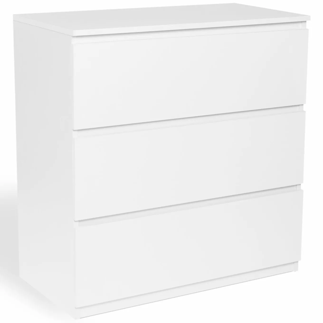 IDMarket Commode 3 tiroirs blanche* Meubles Tiroirs|Meubles Bas