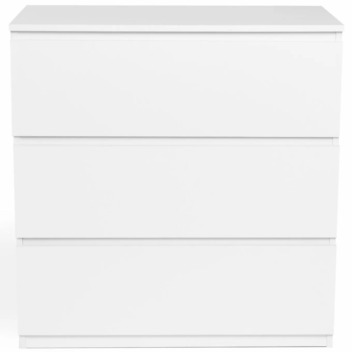 IDMarket Commode 3 tiroirs blanche* Meubles Tiroirs|Meubles Bas