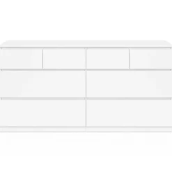 IDMarket Commode 8 tiroirs bois blanc 160 cm* Collection Contemporaine|Commodes
