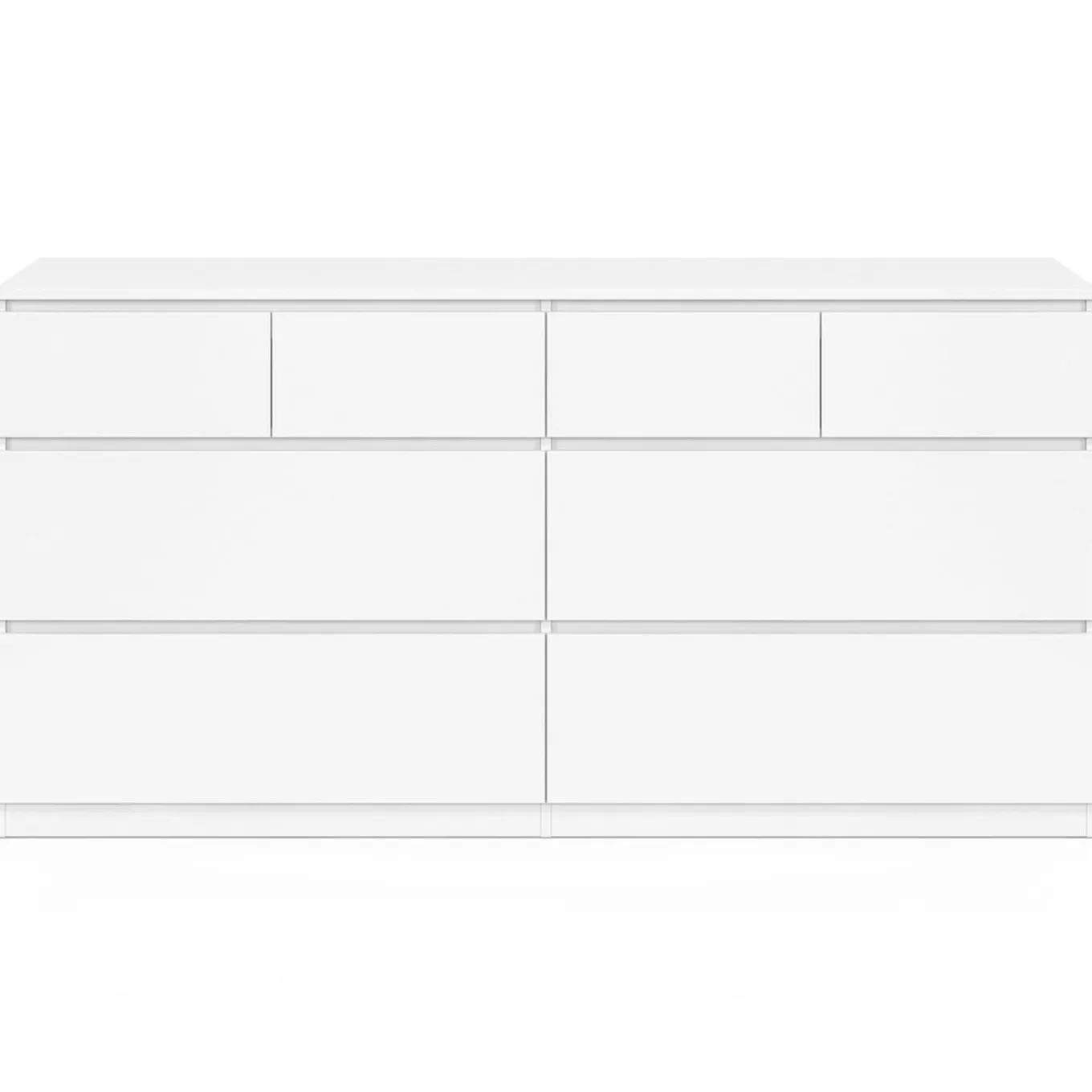 IDMarket Commode 8 tiroirs bois blanc 160 cm* Collection Contemporaine|Commodes