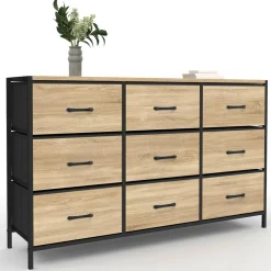 IDMarket Commode avec 9 tiroirs en tissu* Meubles Tiroirs|Meubles Bas