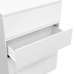 IDMarket Commode en bois blanc avec 4 tiroirs 75 cm* Collection Agencement Magasin|Petits Meubles