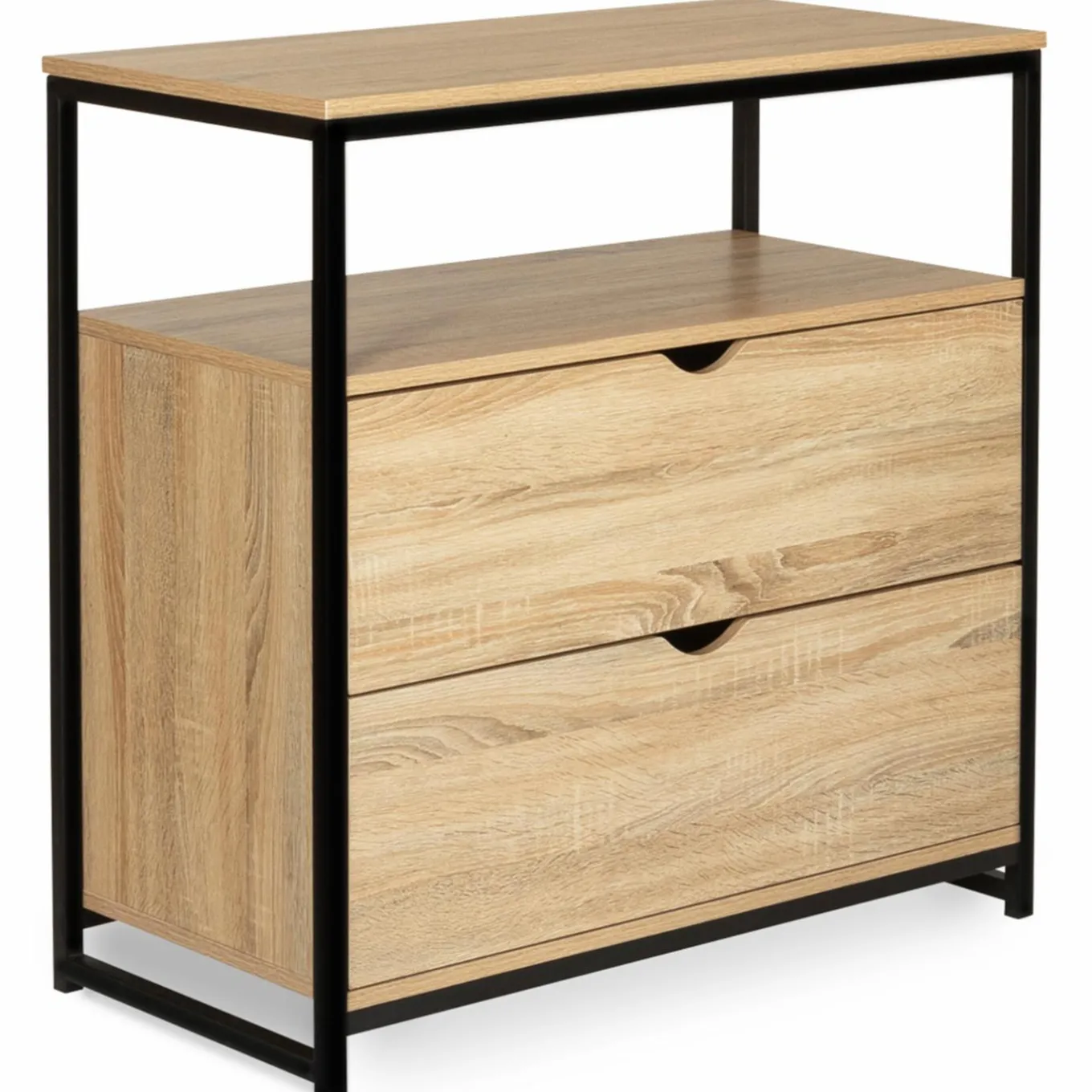 IDMarket Commode industrielle 2 tiroirs* Meubles Tiroirs|Meubles Bas